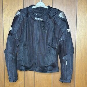 Frank Thomas XTi Motorcycle Jacket Men's M Black Mesh CE Armored Sport Riding
